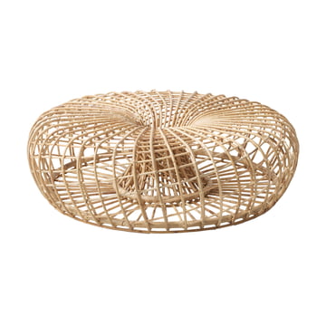 Pouf in rattan naturale