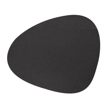 Lind DNA Curve L Table Mat Bull 37x44 cm - Place Mats & Coasters Leather Black - 9870