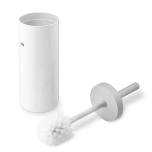 white toilet brush